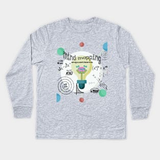 Mind Mapping Equations Kids Long Sleeve T-Shirt